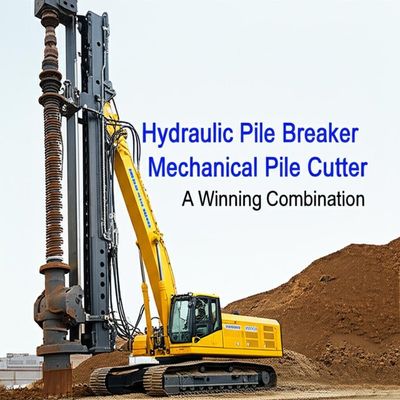 効率的な杭打ち破砕のための180mmクラウドドストローク、32MPa圧力、200L/minオイルフロー油圧杭破砕機